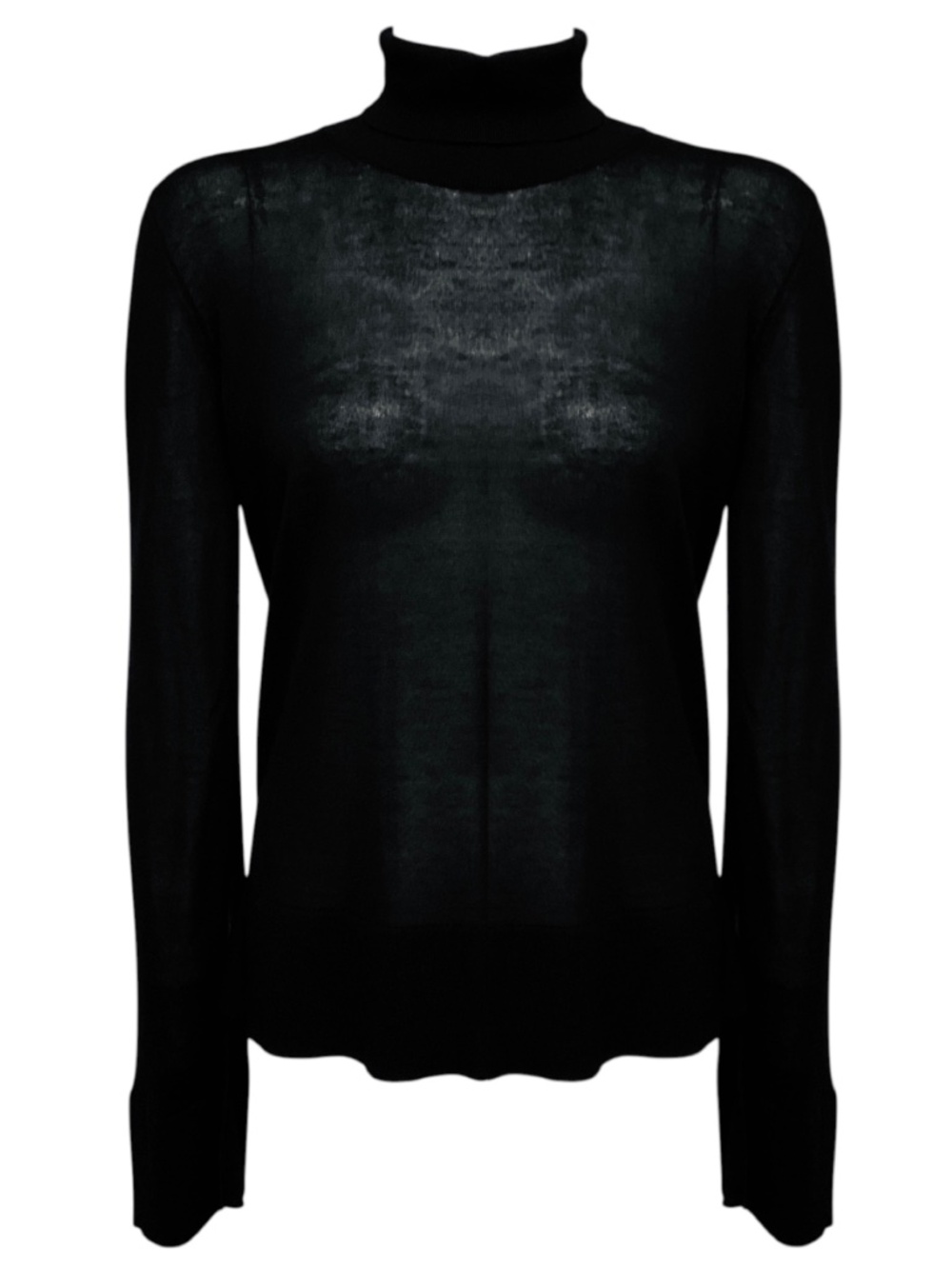 TOTEME BLACK SLIT SLEEVE TURTLENECK SWEATER
